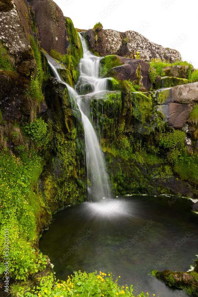 Fototapeta premium Svartafoss Waterfall in the Faroe Islands