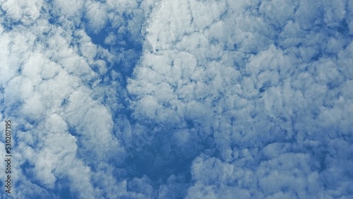 Sky texture and white clouds in the daytime nature background