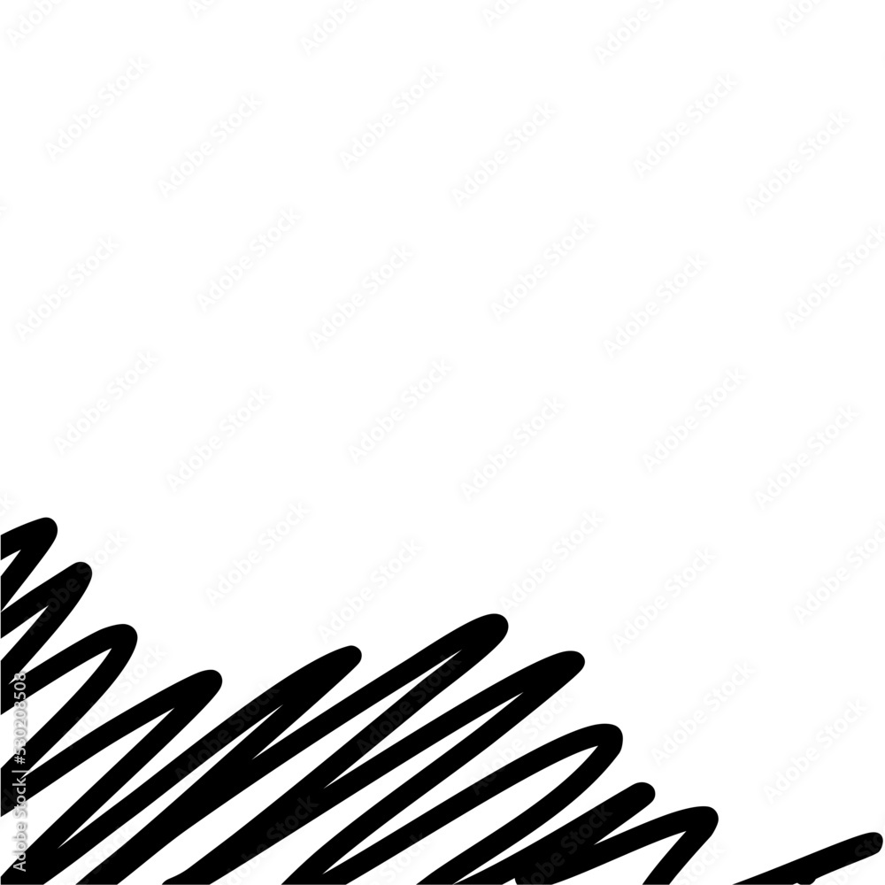 Abstract scribble line corner border Abstract scribble line corner border