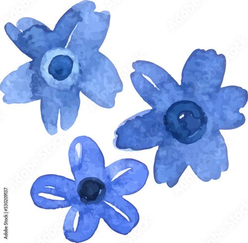 Blue Flower Watercolor