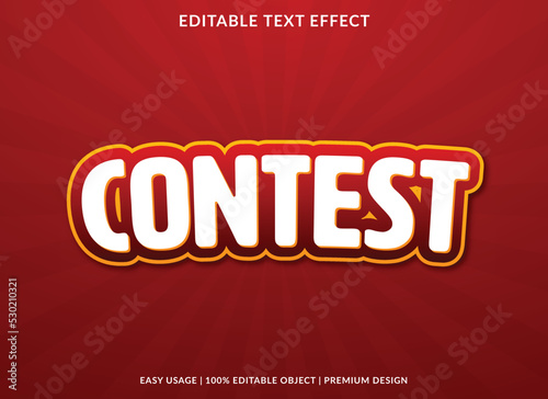 contest editable text effect template use for business logo and brand