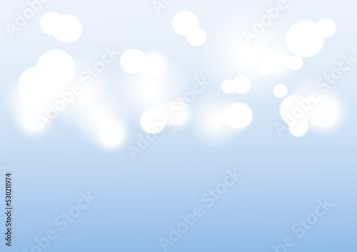 Abstract bright bokeh on blue blur background