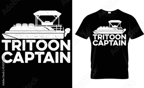 Tritoon Captain Pontoon T-Shirt Design
