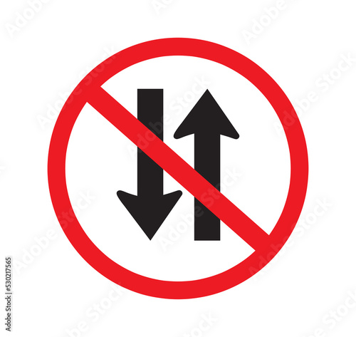 No two way traffic sign.