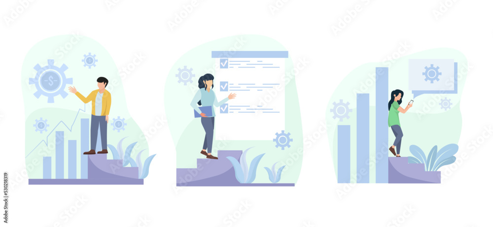 Business Flat Bundle Design Illustration Business Flat Bundle Design Illustration