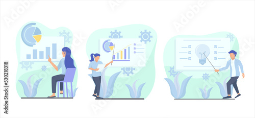 Flat Bundle Business Design Illustration