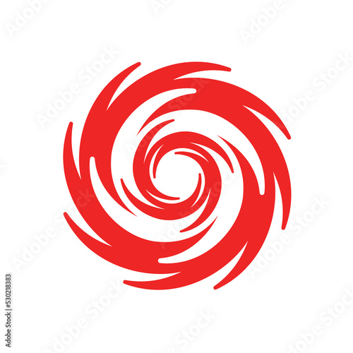 Hurricane symbol. Typhoon, storm, twister, vortex illustration design in abstract style.