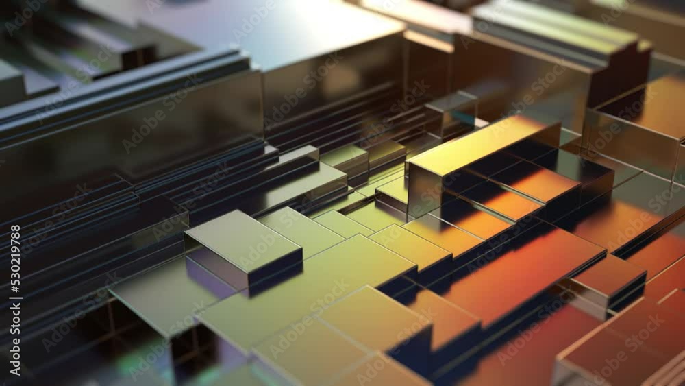 Abstract moving metallic shapes animation Abstract moving metallic shapes animation