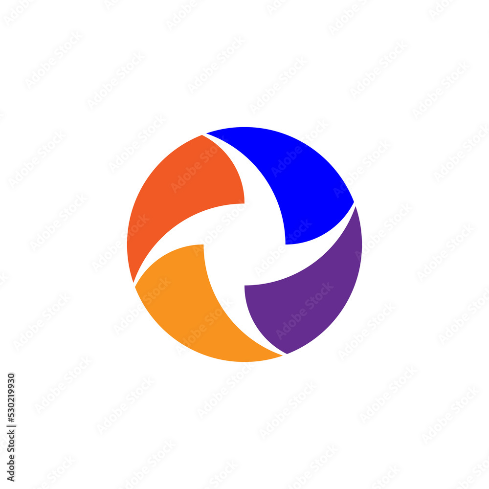 Modern spinner colorful logo mark Modern spinner colorful logo mark