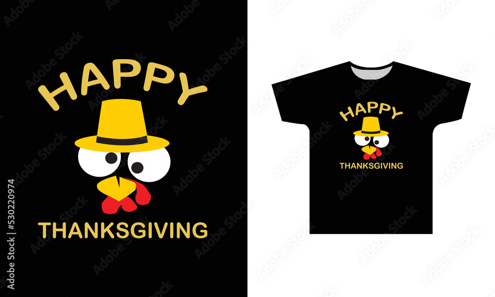 Happy Thanksgiving T-Shirt Design Graphic