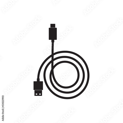 Usb cable icon vector