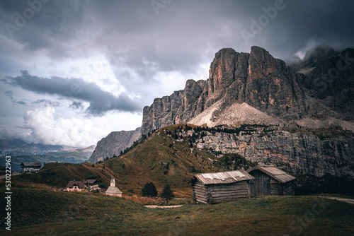 Mountains, forest and landscape of the Dolomites in South Tyrol, Italy