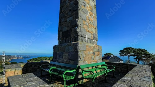Slider time lapse at Doyle Monument located in Jerbourg Point, Guernsey photo