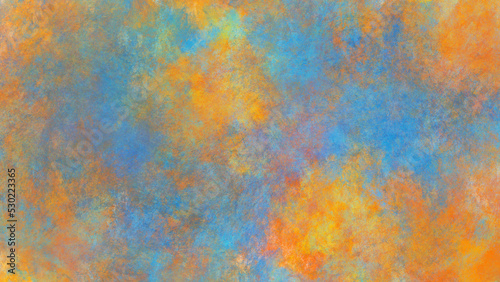 青と黄色のペイント背景素材。抽象素材。