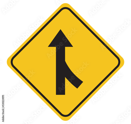 Free Download Road merge sign on white background. - GFXLoad