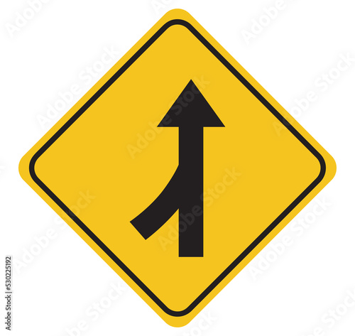Road merge sign. Free Download Road merge sign. - GFXLoad