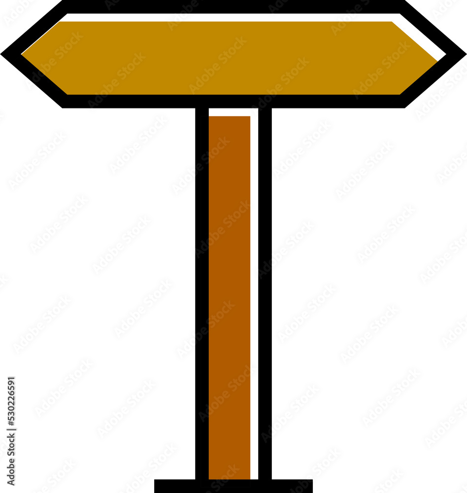 Fototapeta premium wooden street signpost and signage illustration