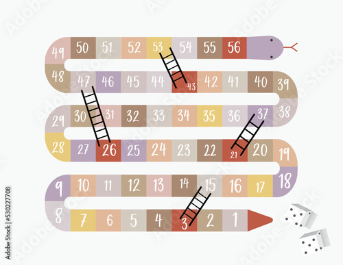 Frame of board game ,Funny frame,snake games,Vector illustrations.