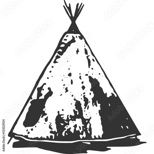 Tipi Vintage Illustration Vector