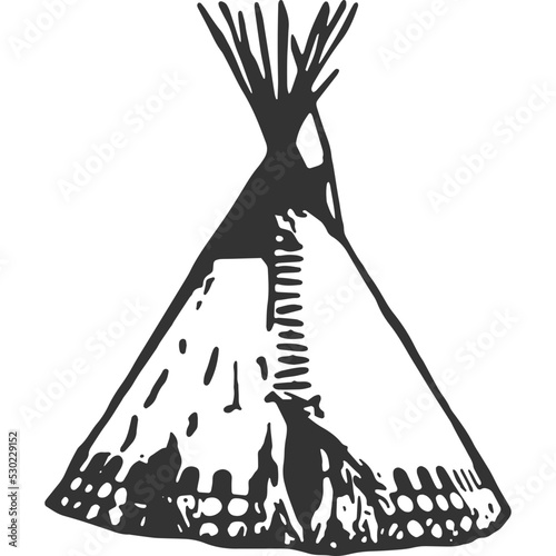 Tipi Vintage Illustration Vector