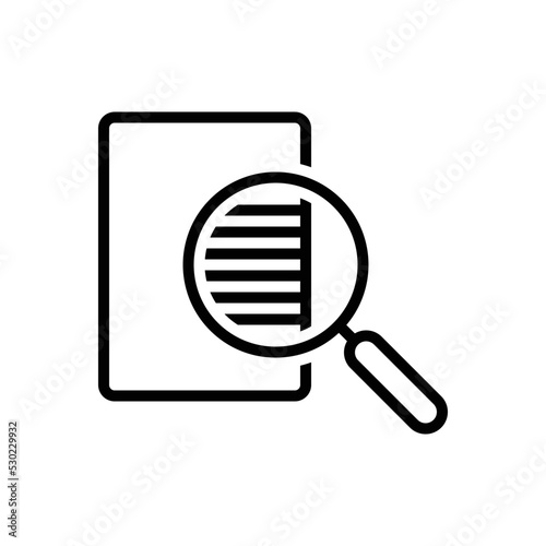 Black line icon for transparency