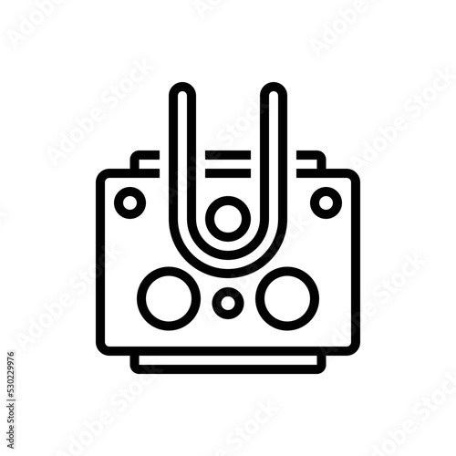 Black line icon for bent