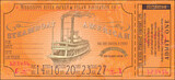 vector image of an old vintage misissippi steamboat ticket