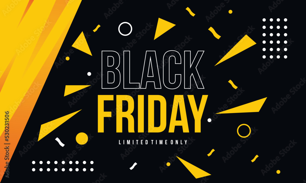 Fototapeta premium Flat black friday background