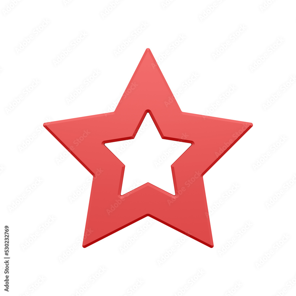 Red christmas star. Creative new year decoration with cutout of winter holidays Red christmas star. Creative new year decoration with cutout of winter holidays