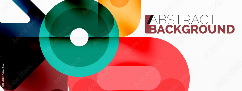 Fototapeta premium Creative geometric wallpaper. Circles, lines background. Business template for wallpaper, banner, background or landing