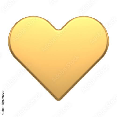Free Download Golden holiday heart 3d. Yellow smooth gradient christmas present in creative style - GFXLoad