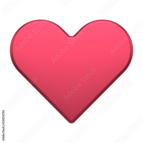 Red heart 3d symbol. Smooth gradient christmas present in creative style Free Download Red heart 3d symbol. Smooth gradient christmas present in creative style - GFXLoad