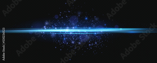 Vector illustration of a blue color. Light effect. Abstract laser beams of light. Chaotic neon rays of light  © blagorodez