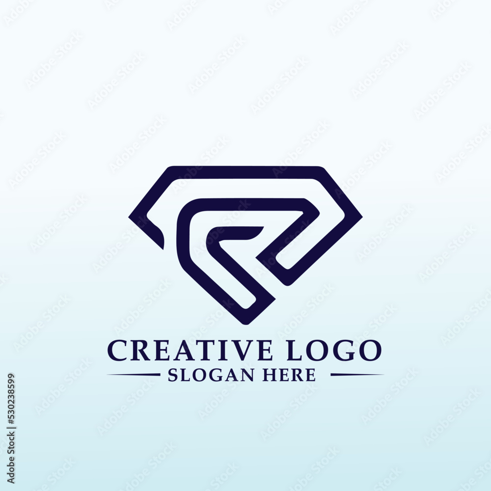 business management application logo letter R diamond business management application logo letter R diamond