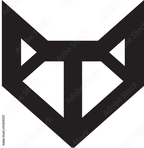 fox minimalist logo design