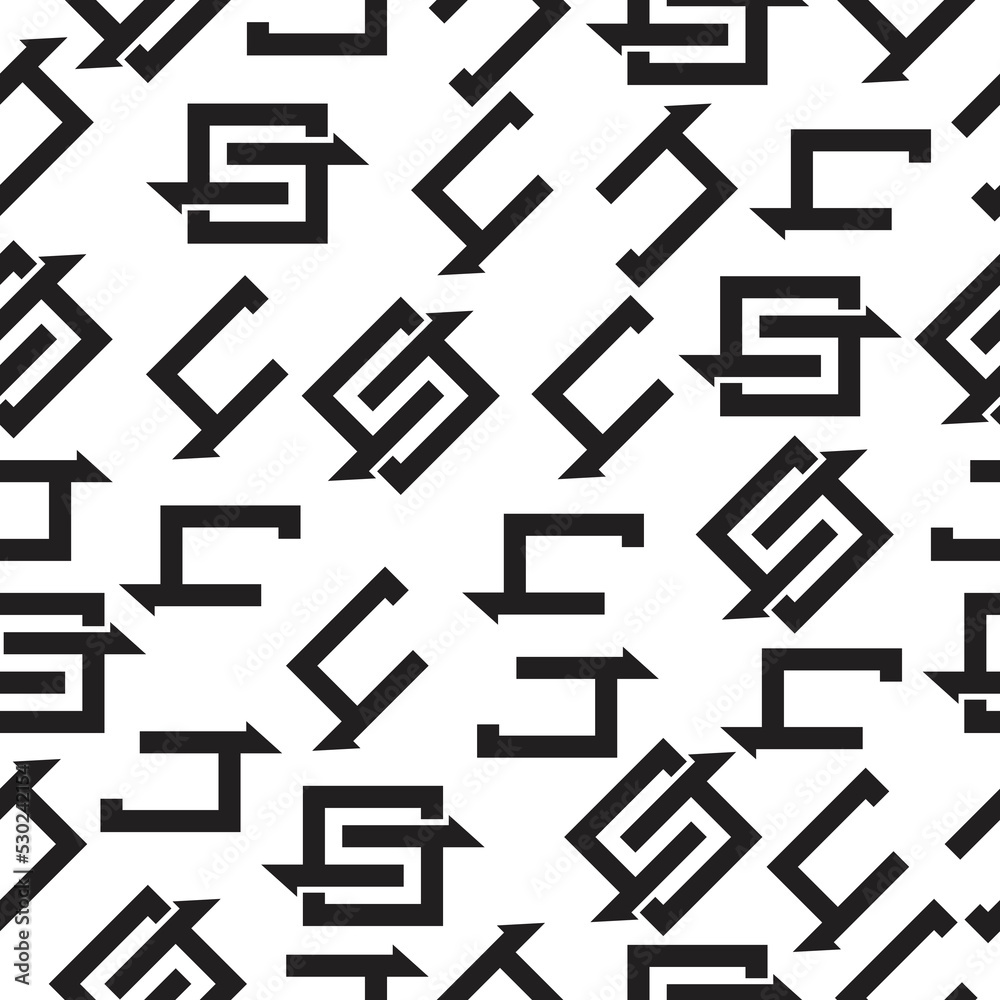letter s arrows line geometric seamless vector letter s arrows line geometric seamless vector