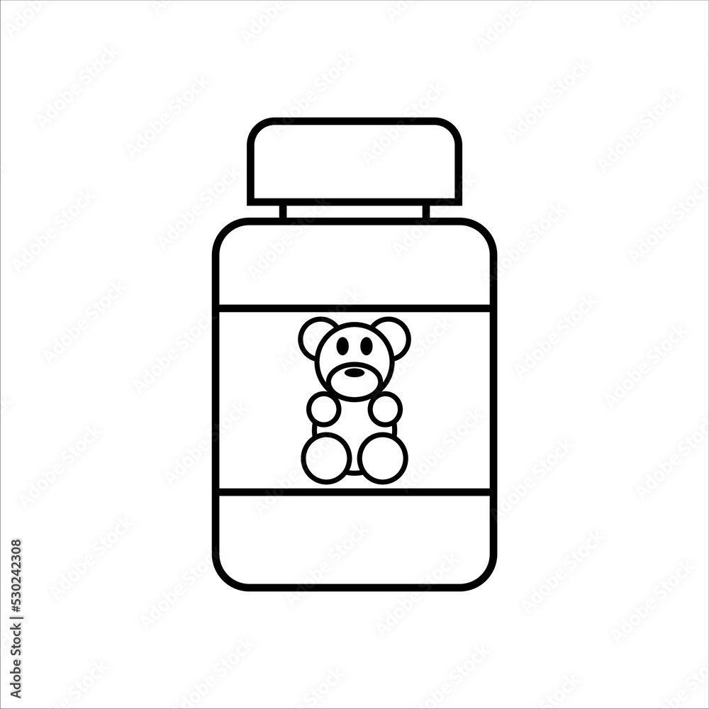 vitamins for kids icon vector illustration vitamins for kids icon vector illustration