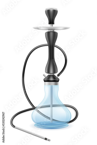 hookah for tobacco smoking and relaxation vector illustration