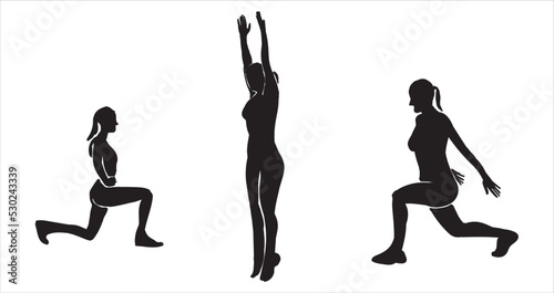 Exercise silhouette drawings to get your body in shape