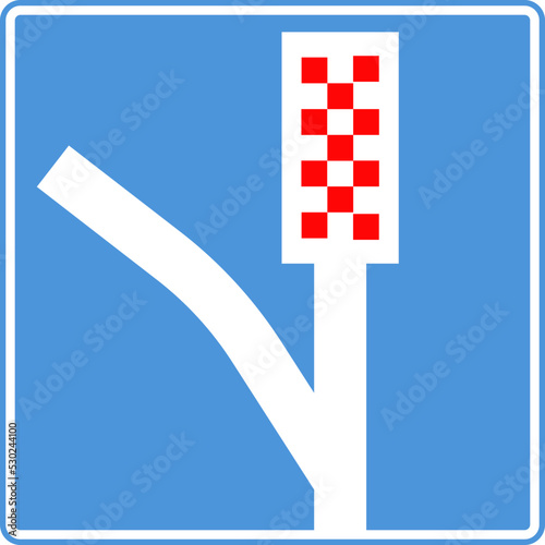 Road information signs.