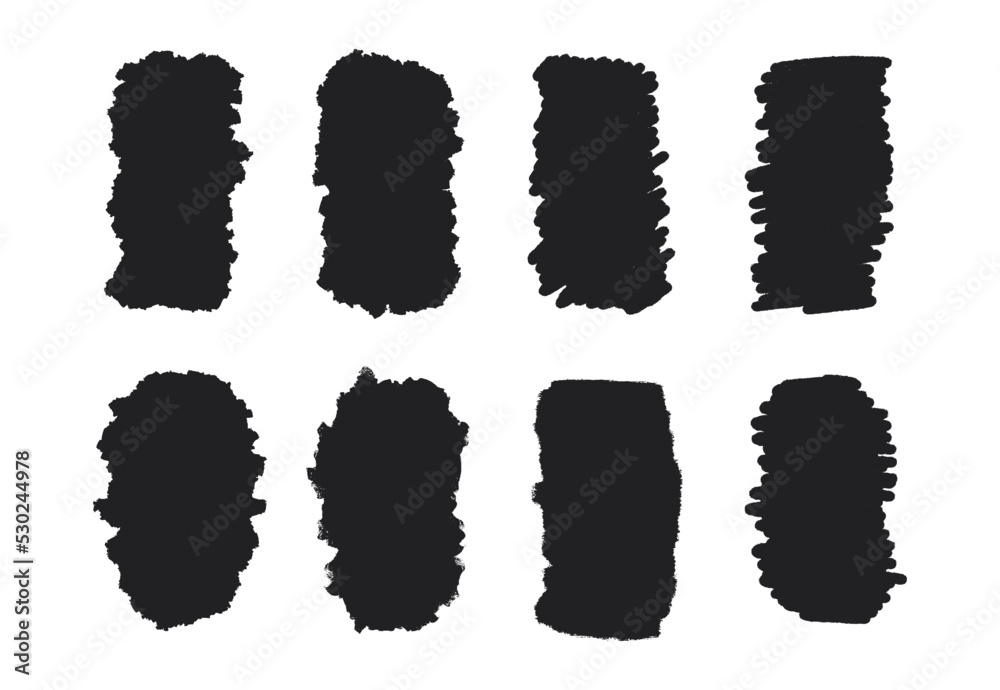 Hand drawn ink brush blob shape set for social media stories. Quote minimalist frame blank template set. Isolated text box. Empty scribble speech bubble blobs. Vector illustration on white background. Hand drawn ink brush blob shape set for social media stories. Quote minimalist frame blank template set. Isolated text box. Empty scribble speech bubble blobs. Vector illustration on white background.