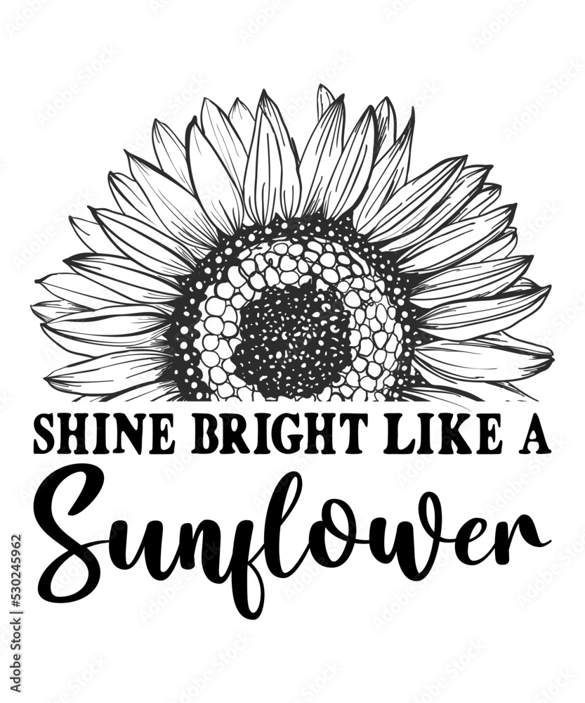 Sunflower SVG PNG DXF Eps Jpg File, Digital Cutting File for Cricut