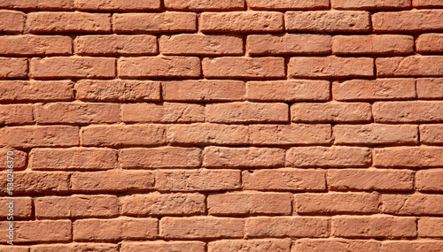 Old red bricks on the wall.