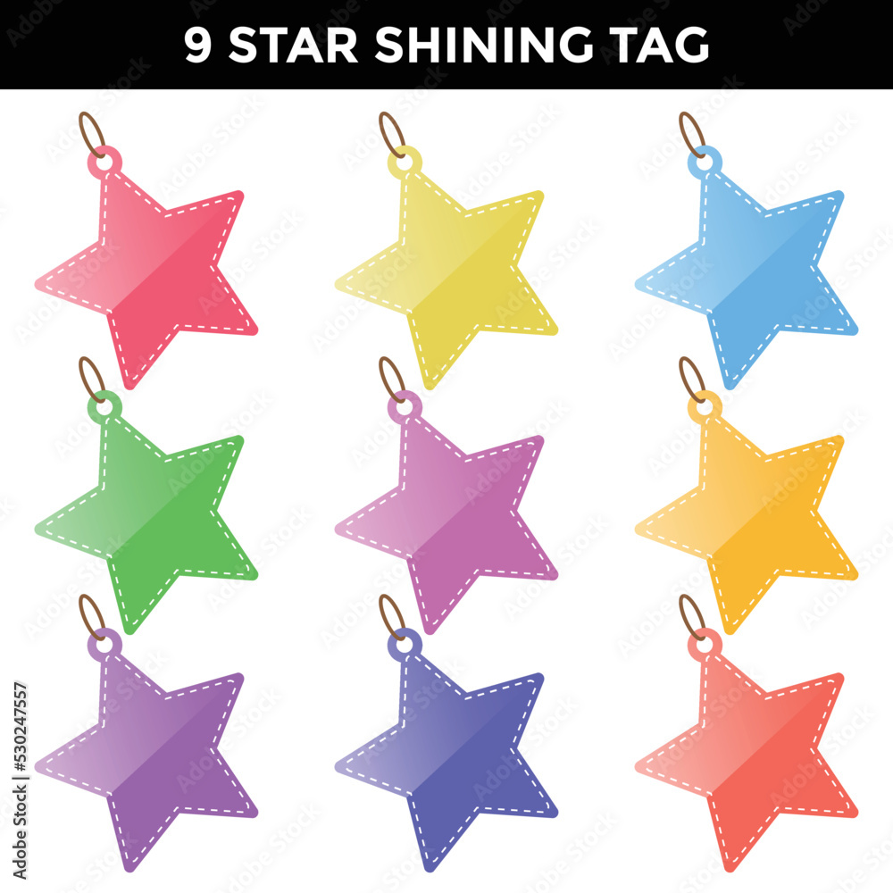 price tag star shining geometric shape