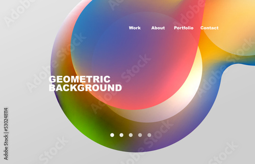 Abstract liquid background for your landing page design. Web page for website or mobile app wallpaper