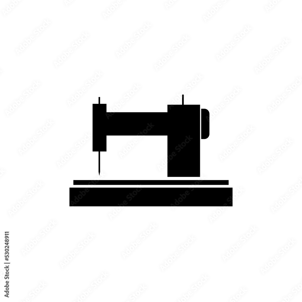 Manual sew machine icon. Sewing machine icon isolated on white background