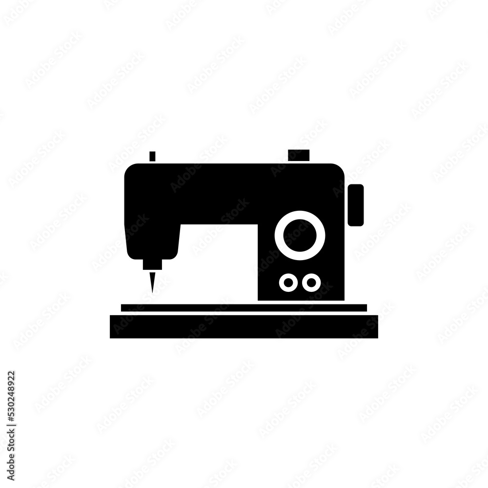 Manual sew machine icon. Sewing machine icon isolated on white background Manual sew machine icon. Sewing machine icon isolated on white background