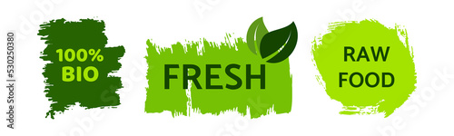 Green natural bio labels