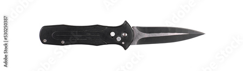 Принти на полотні switchblade knife isolated on white background