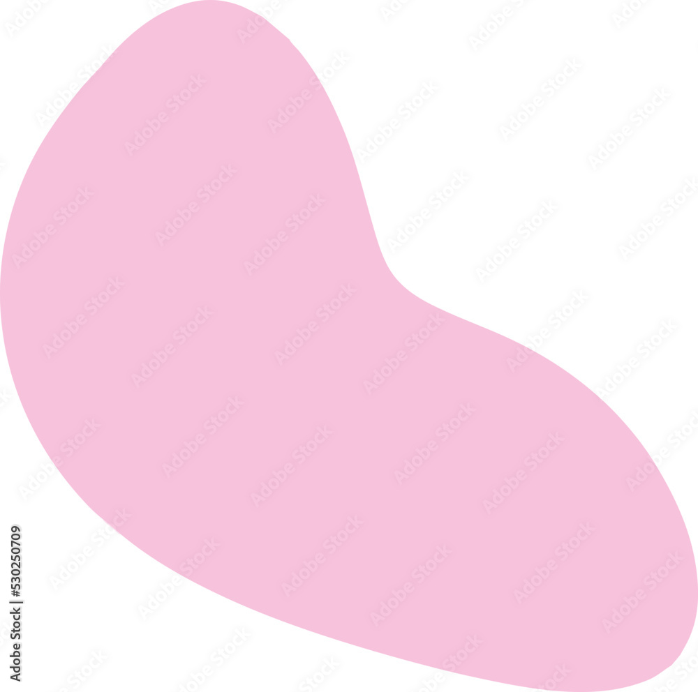 Vector drawing abstract pink spot. Hand drawn. Irregular shape. Element for design.